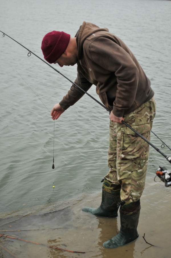 Before any rig is cast out, Dave always checks them in the margin first.