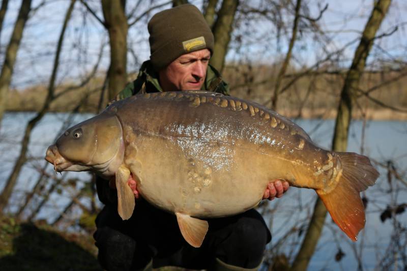 A big carp from a small amount of bait pumping out a large food signal