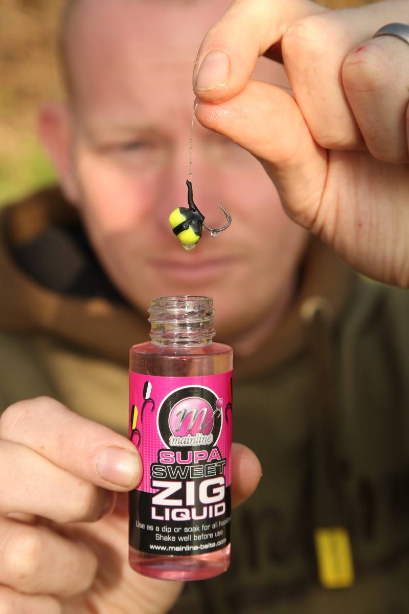 The Supa Sweet Zig Liquid increases hookbait attraction massively