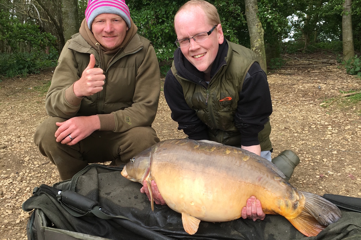 Ryan Griffin with a 31lb 6oz mirror when the bites kept coming!