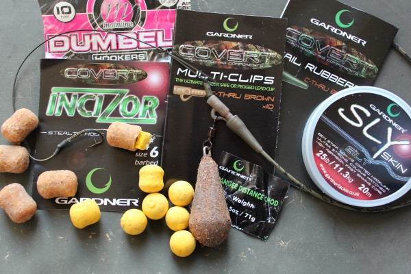 The rig and hook bait to be used.
